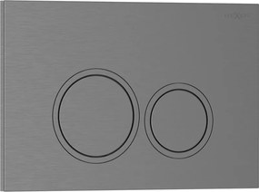 Mexen Tex 01, tlačidlo na splachovanie, brúsený grafit, 6101-12