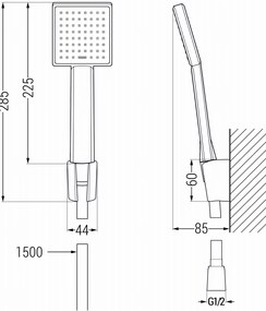 Mexen Libra R45 vaňová batéria so sprchovým setom, zlatá, 74513R45-50