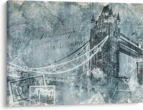 Obraz - Tower Bridge v chladných tónoch (70x50 cm)