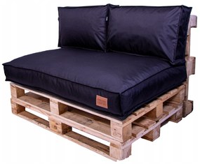 Golden Garden Golden Paletové sedenie GG60 - mäkký podsedák a vankúš 120cm x 80cm x 15cm penový granulát čierne 1