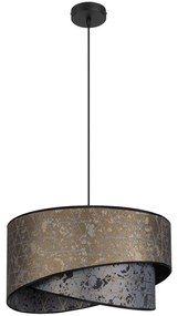 Luster na lanku REZO 1xE27/60W/230V šedá/zlatá