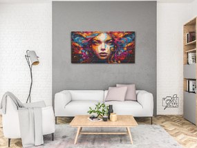 Gario Diamantové maľovanie Farebná kráska Rozmery: 80 x 40 cm, Rámovanie: Iba zrolované plátno, Diamanty: Štvorcové