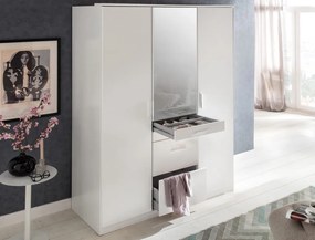 Šatníková skriňa Aachen, 135 cm, biela