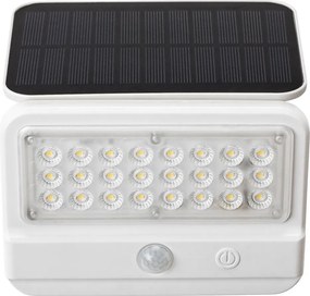 Rabalux 77090 solárny vonkajší reflektor s PIR Flaxton, biela