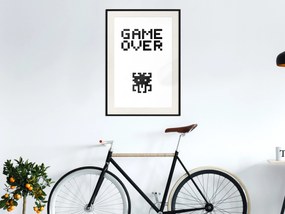 Artgeist Plagát - Game Over [Poster] Veľkosť: 20x30, Verzia: Čierny rám s passe-partout