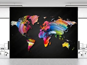 Gario Fototapeta Mapa sveta v pastelových farbách Materiál: Vliesová, Rozmery: 400 x 280 cm