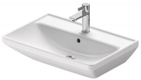DURAVIT D-Neo závesné umývadlo s otvorom, s prepadom, 650 x 440 mm, biela, s povrchom WonderGliss, 23666500001