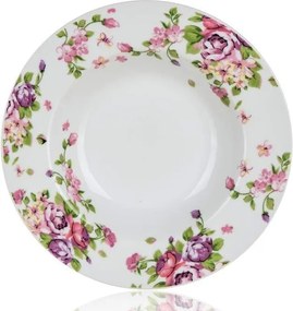 Súprava tanierov (18 dielov) Beauty, kvetinový vzor