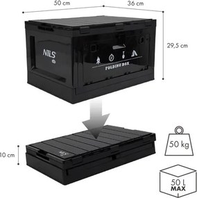Skladací box NILS Camp NCB4006 2v1 s vekom a funkciou stola 50L