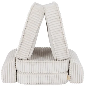MeowBaby® Churros detská pohovka Basic, Cotton Candy White