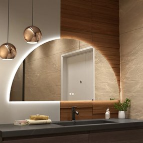 Erga Kori, polkruhové LED zrkadlo 70x140cm, 2875 lm, 3 farby svetla, ERG-V01-KORI-7014-CL