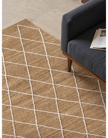 Ručne tkaný jutový koberec v prírodnej farbe 160x230 cm Kunu – Hanse Home