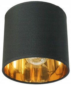 BERGE Závesné stropné svietidlo LED drevený trámový 2xE27 Luster Loft Lampshade Gold