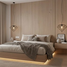 Toolight - Závesná lampa 1xE27 DIAMENT 392197, čierna, OSW-08570