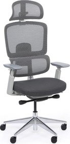 Kancelárska stolička WILMOT MF 1+1 ZADARMO, sivý rám, sivá