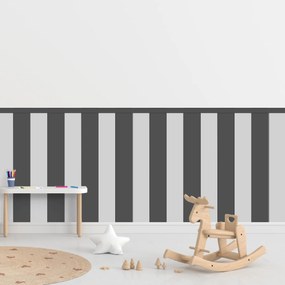 PIPPER. Textilná samolepiaca tapeta - Obdĺžnik - Šedá farba Farba: Kombinácia, Veľkosť: 100 cm