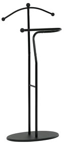 Kovový nemý sluha Autronic 83213BK – stojan na odevy v čiernej farbe