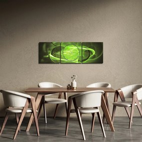 Moderný abstraktný obraz (s hodinami) (90x30 cm)