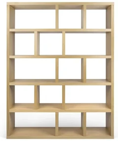 Knižnica v dekore duba v prírodnej farbe 150x198 cm Berlin – TemaHome