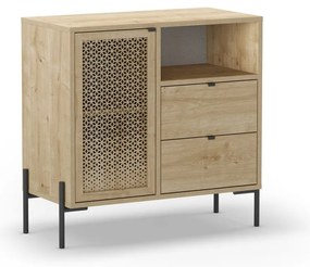 Skrinka v dekore duba v prírodnej farbe 80x80 cm Inca – Marckeric