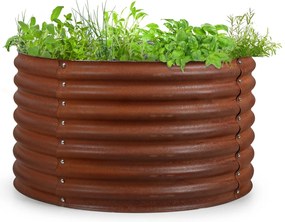 Blumfeldt Rust Grow, vyvýšený záhon, záhradný záhon, pozinkovaný oceľový plech, hrdzavá úprava