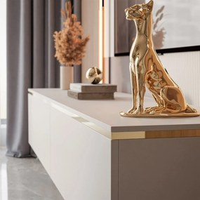 ZÁVESNÝ TV STOLÍK NESSIE NA NOŽIČKÁCH KAŠMÍR + ZLATÝ 180 cm