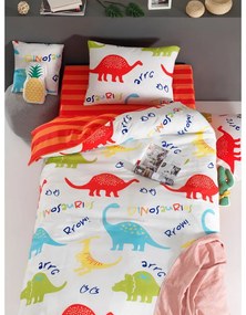 Biele detské obliečky na jednolôžko 140x200 cm Dinazorus – Mijolnir