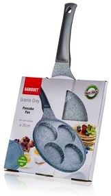 Banquet Panvica na 4 lievance s nepriľnavým povrchom Granite Grey, pr. 26 cm