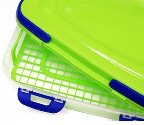 Úložný box na koláče a zákusky, PIKNIK 2-poschodový, s uchami, mix farieb