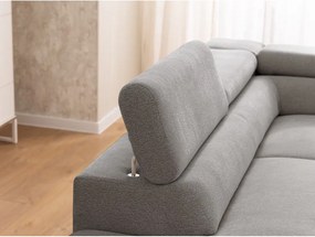 Svetlosivá ženilková rohová pohovka (ľavý roh/do L) Marbeya – Ropez