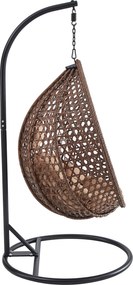 Skládací závěsné houpací křeslo Houseland Lisso XL hnědé