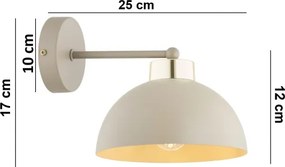 Brilagi - Nástenné svietidlo MOON 1xE27/60W/230V béžové/zlaté