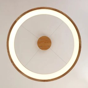 Brilagi - LED lestenec na jeklenem kablu FALCON WOOD MODERN LED/60W/230V Ø 80 cm les
