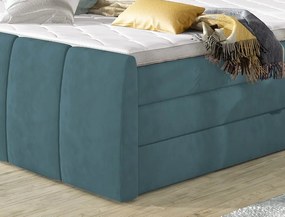 Posteľ boxspring Fresco 180x200 cm, petrolejová látka