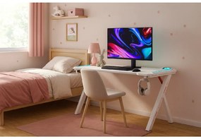 Herný stôl s podsvietením BG03 biely 120 cm