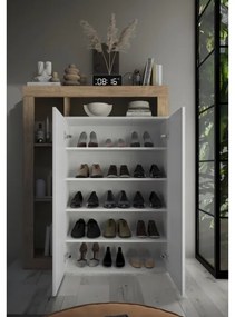 Skriňa LENOR biela/svetlý dub