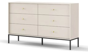 Mono béžová komoda so 6 zásuvkami (MKS154)