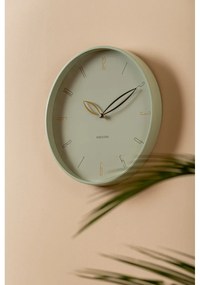 Dizajnové nástenné hodiny Karlsson 6012GR zelené,priemer 40 cm