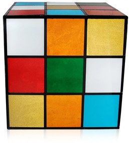 RUBIK vitráž konferenčný stolík 50*50