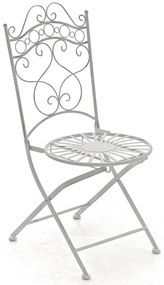 Súprava kovových stoličiek a stola Indra (SET 2+1) - Biela antik