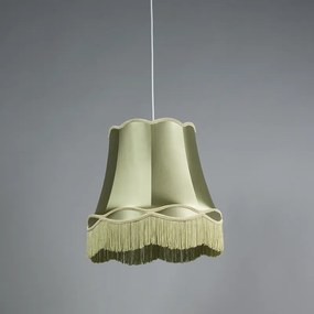 Sada 4 retro závesných svietidiel zelená 45 cm - Granny