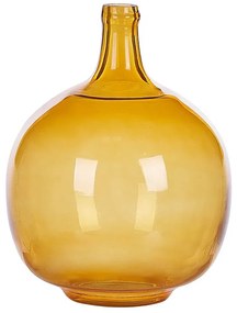 Sklo Dekoratívna váza 34 Oranžová GOSHT Beliani