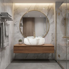 Rea Linda Lava umývadlo, 49 x 34 cm, imitácia kameňa-lava matná, REA-U8568