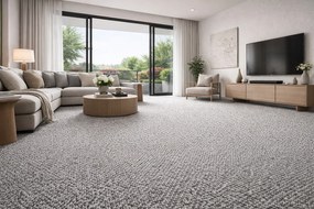 Timzo, Metrážny koberec Orion 9289, na mieru, šíře 4m,5m, šedá, filc, chodba / predsieň