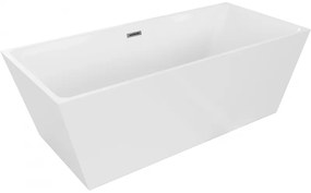 Mexen Lita, voľne stojaca vaňa 170 x 75 cm, biela, brúsený grafit prepad, 52121707500-95