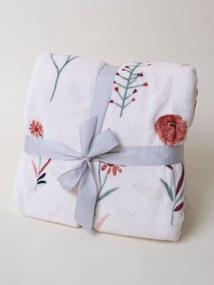 Deka mikroplyš 150 × 200 cm – Vlčie maky bežové