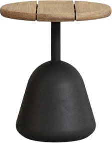 Okrúhly konferenčný stolík s doskou z akácie v čierno-prírodnej farbe ø 43 cm Saura – Kave Home