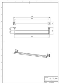 Novaservis - Dvojitý držiak uterákov 650 mm Metalia 12 chróm, 0225,0