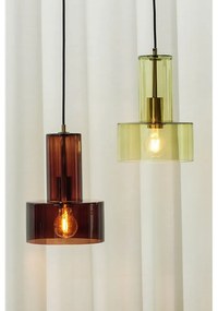 Zelené sklenené závesné svietidlo ø 20 cm Ripple – Hübsch