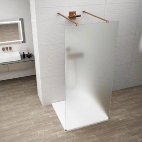 Polysan Polysan, ESCA COPPER MATT jednodielna sprchová zástena do priestoru, matné sklo, 1300 mm, ES1113-10